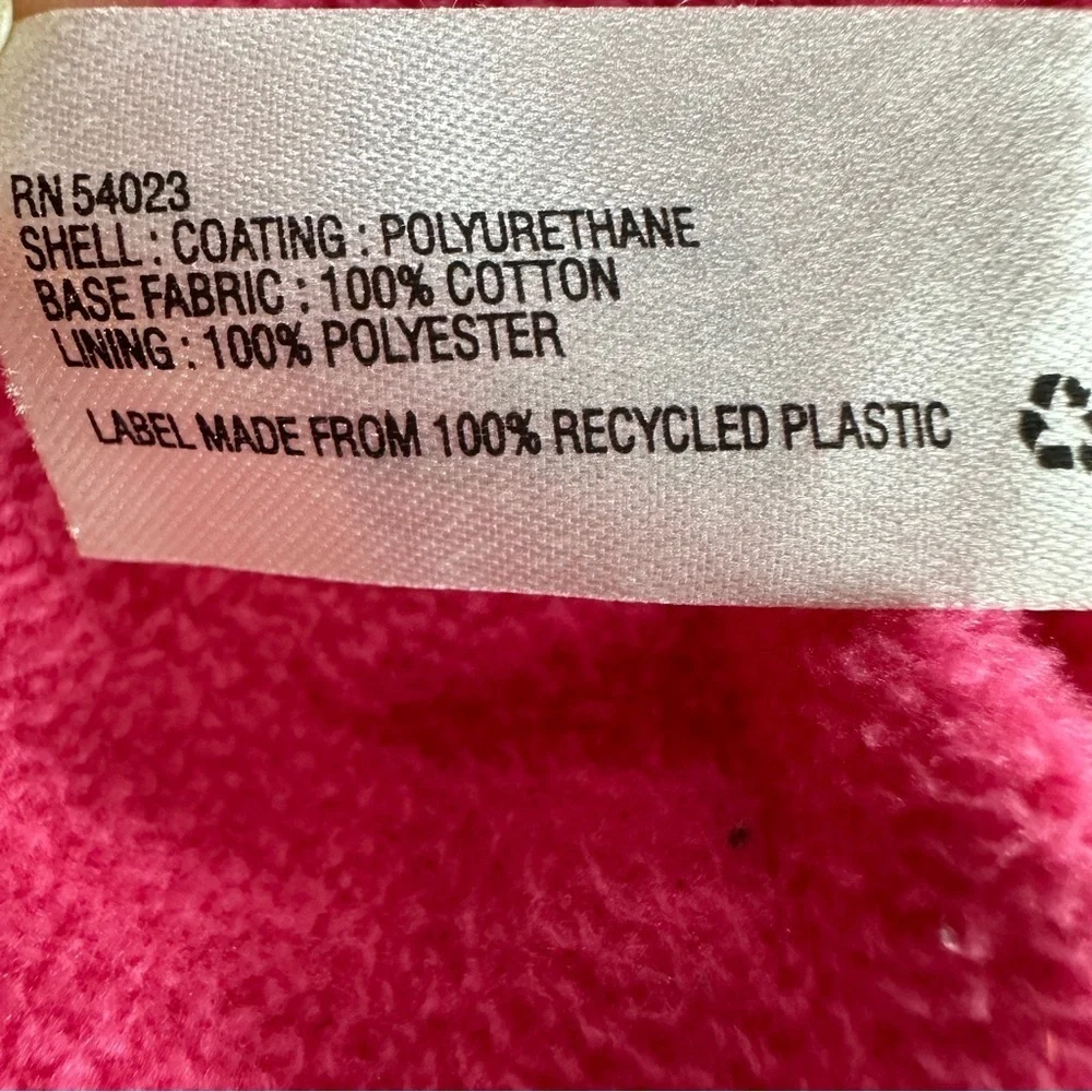 Gap Water Resistant Hooded Rain Jacket for Girls Pink Geometric Sz 3 Years